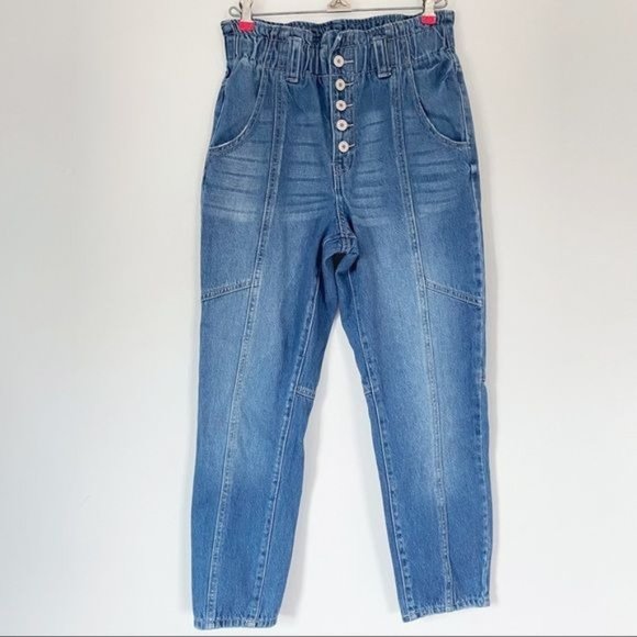 Kancan Bronte Ultra High Rise Paperbag Mom Jeans Size 26 - Picture 3 of 14